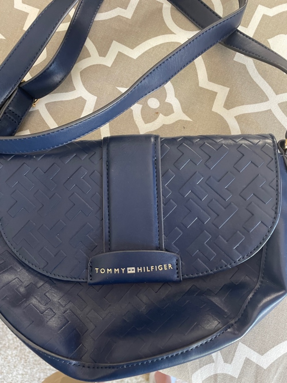 Tommy Hilfiger Quilted Navy Crossbody Bag